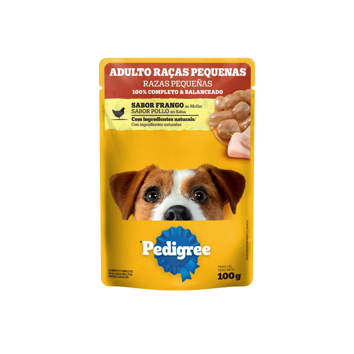 Kit 18und Sache Pedigree Frango Raças Pequenas 100g