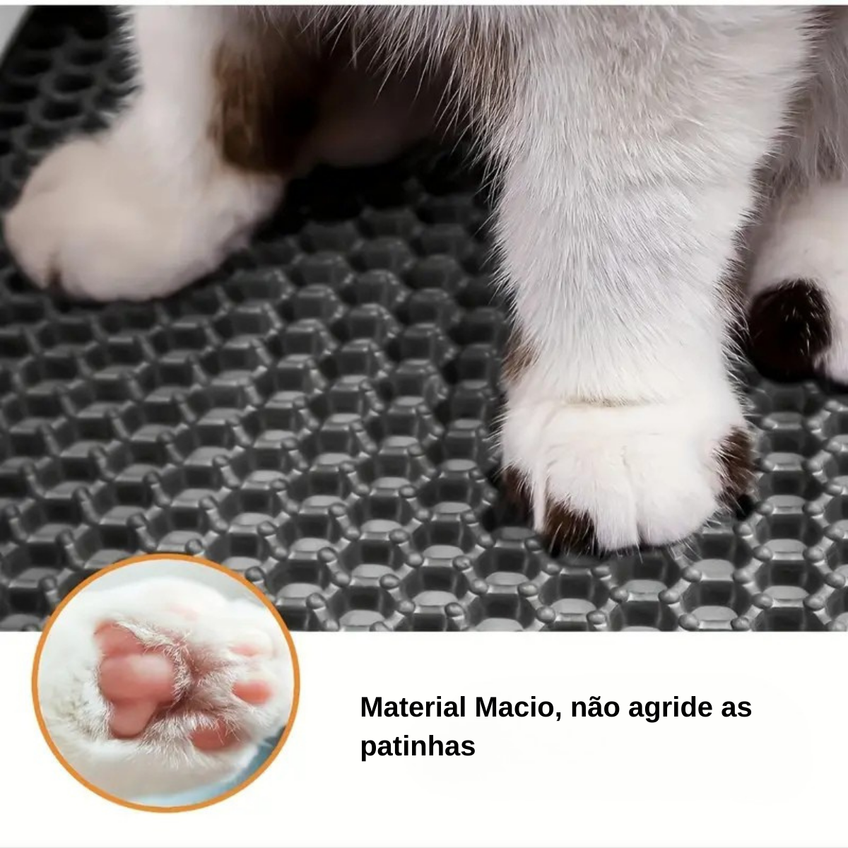 Tapete Higiênico EVA  para Caixa de Areia de Gatos Lavável Dupla Camada