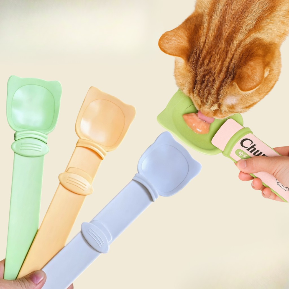 Colher Espremedora Sachê Gato Petisco Wanpy Churu