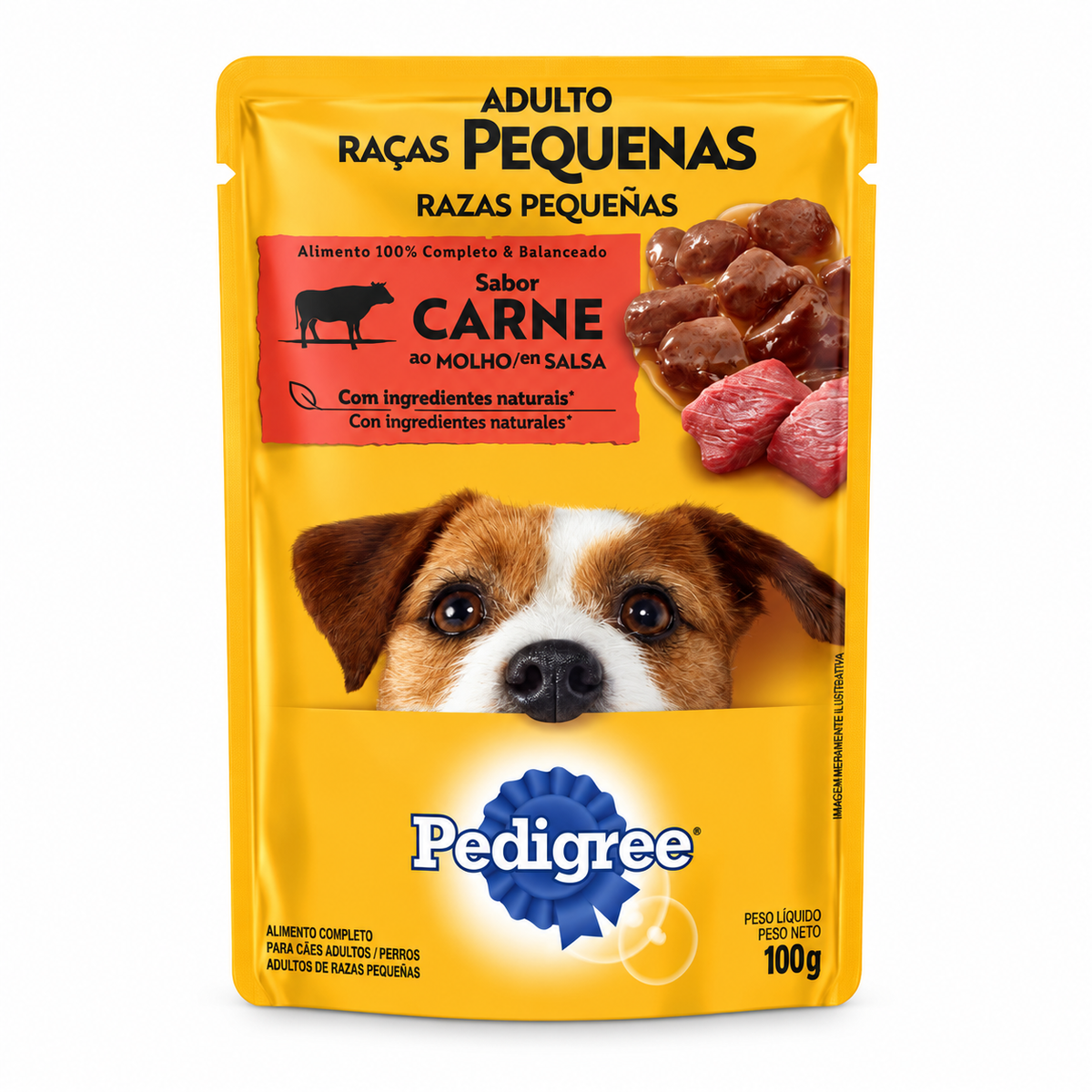 Sache Cachorro Pedigree Carne Raças Pequenas 100g