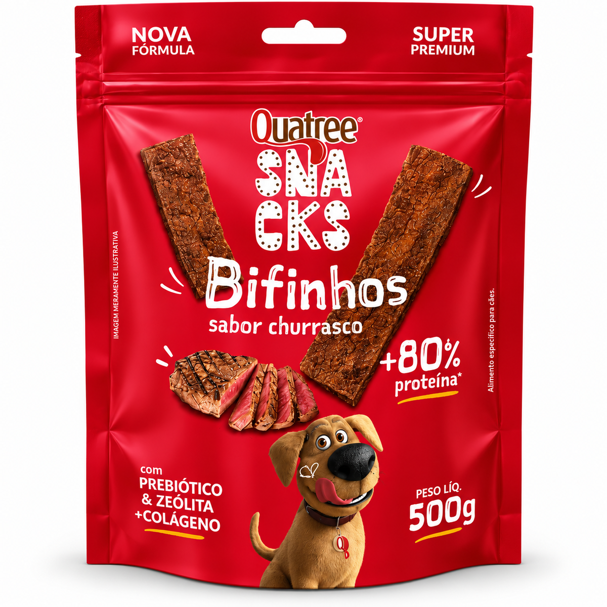 Petisco Snack Quatree Gatos Nuggets Carne Bola de Pelo 150g