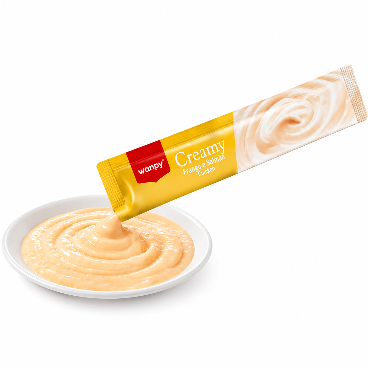 Pacote Wanpy Petiscos Truly Creamy P/ Gatos Frango 50 Unid