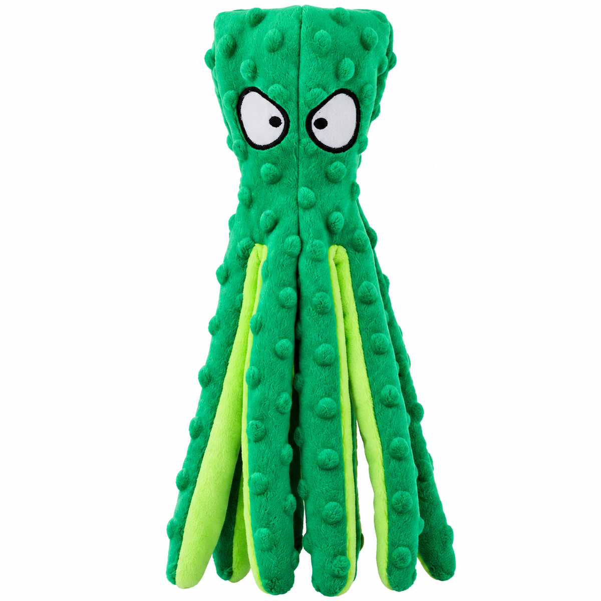 Brinquedo Polvo 8 Pernas de Pelúcia com Som para Cachorro - Verde
