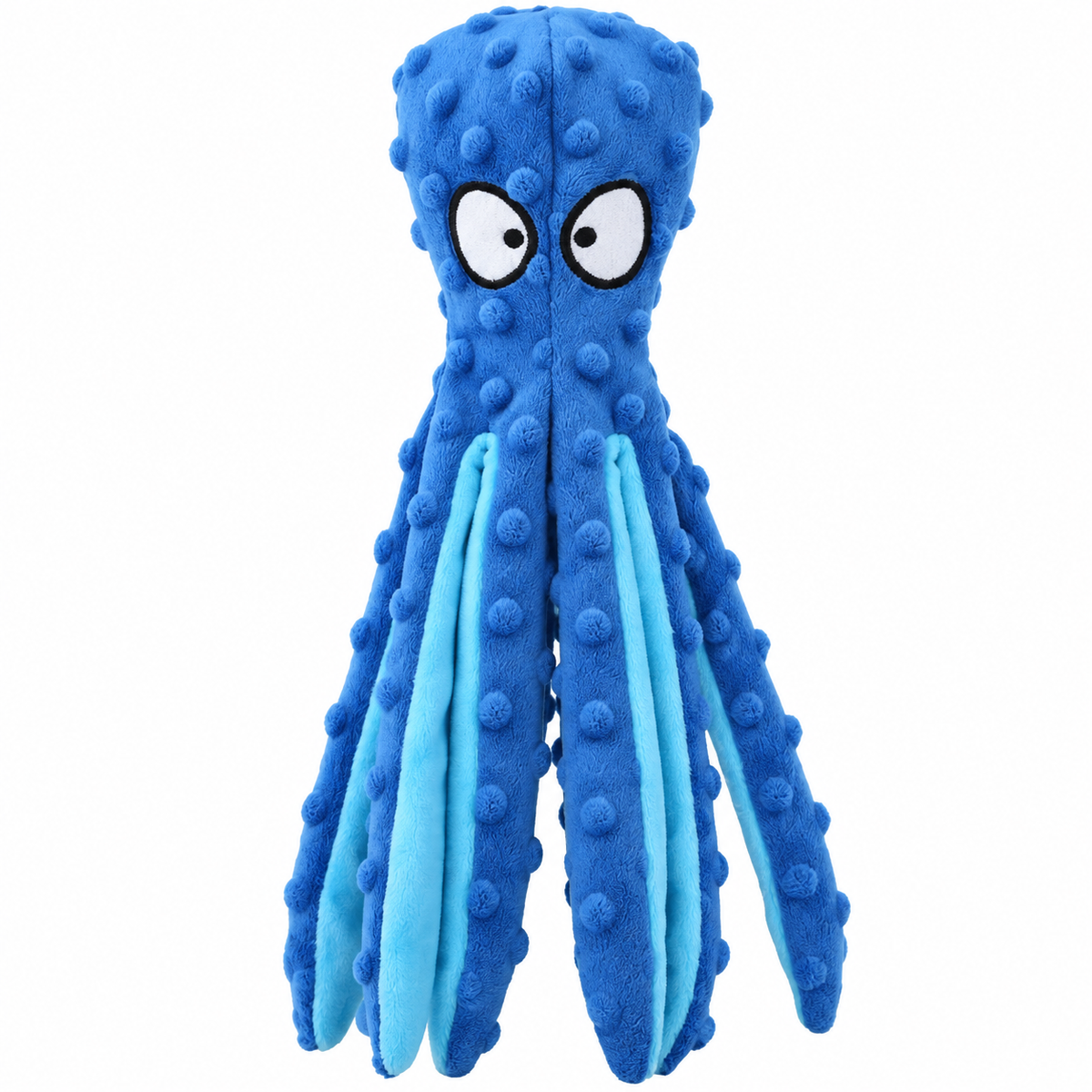 Brinquedo Polvo 8 Pernas de Pelúcia com Som para Cachorro - Azul
