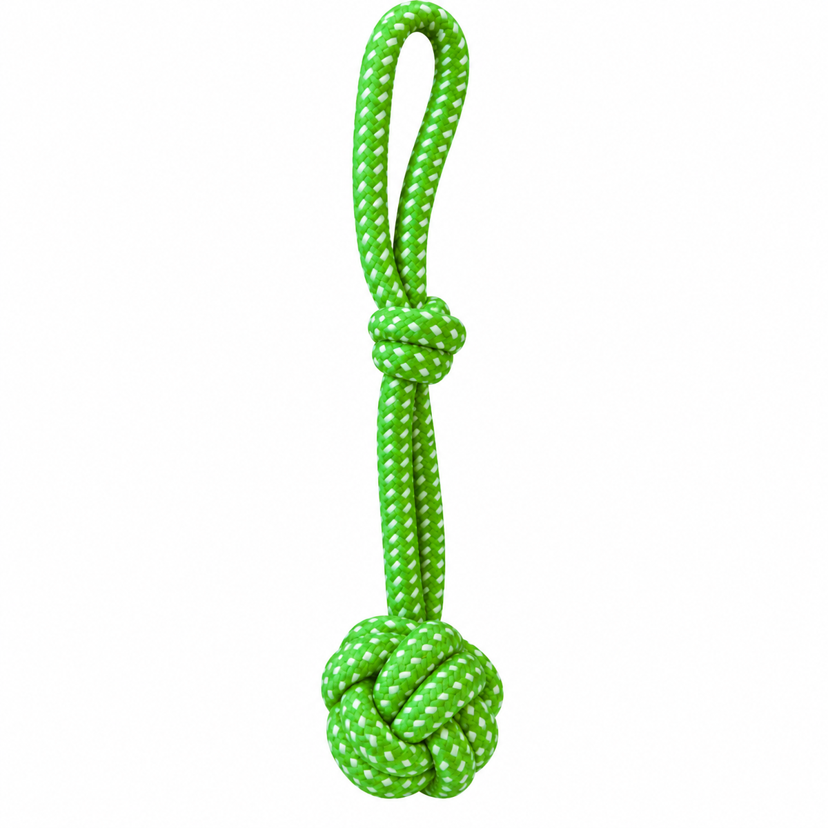Brinquedo de Cachorro Mordedor Pet Corda Bola Nó Puxador Resistente para Cães - Verde