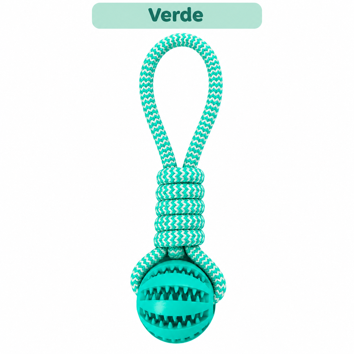 Brinquedo Pet Mordedor Corda Bolinha Interativo Cães Azul