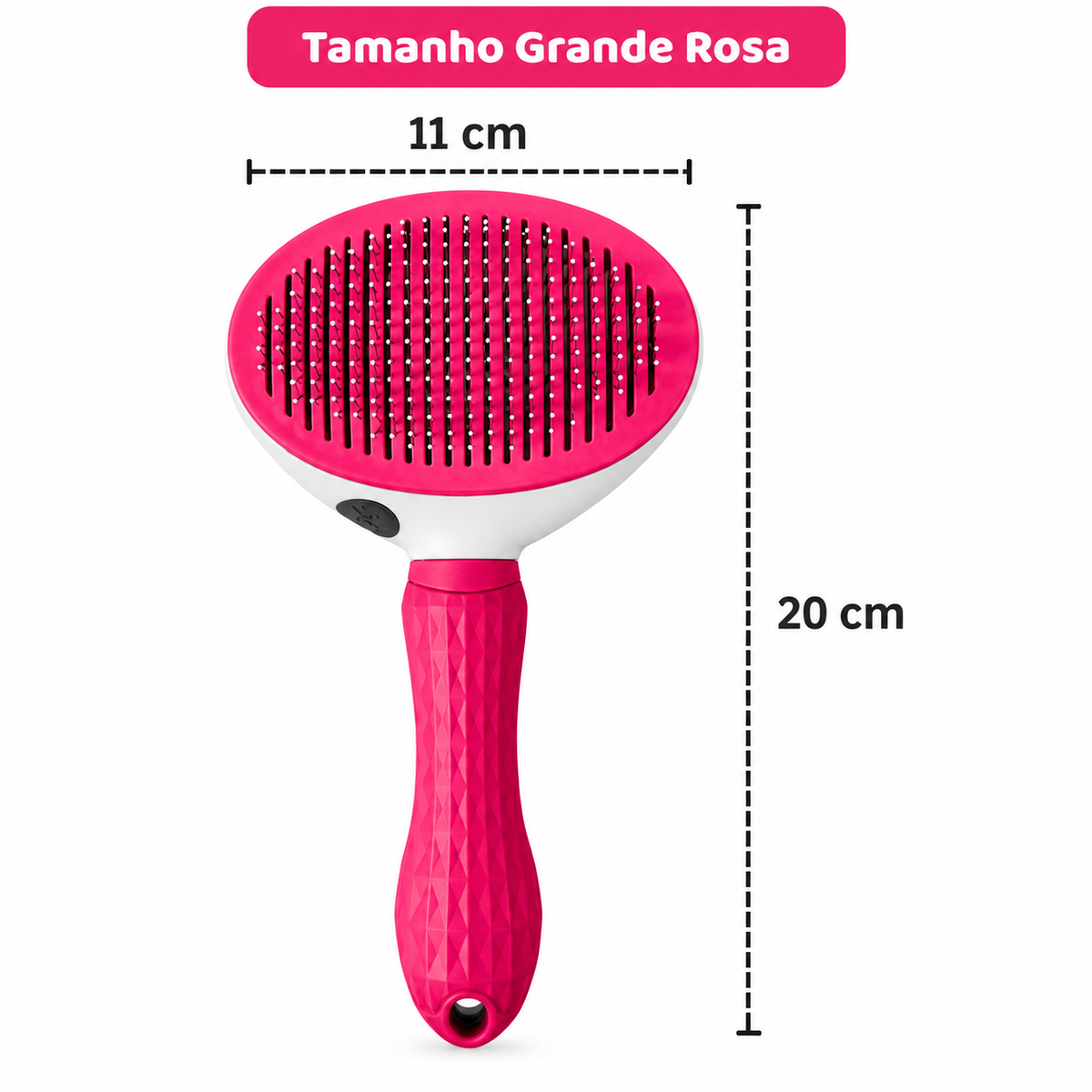 Escova Pelos Pet Rasqueadeira Magica Gato Cão Rosa