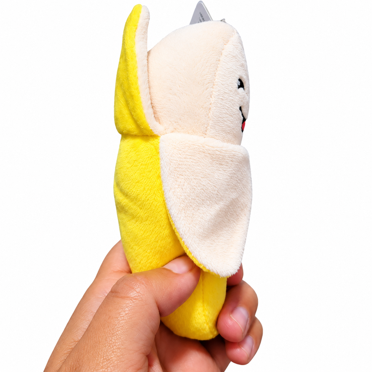 Brinquedo Pet Mordedor Banana de Pelúcia Com Apito P/ Cachorro