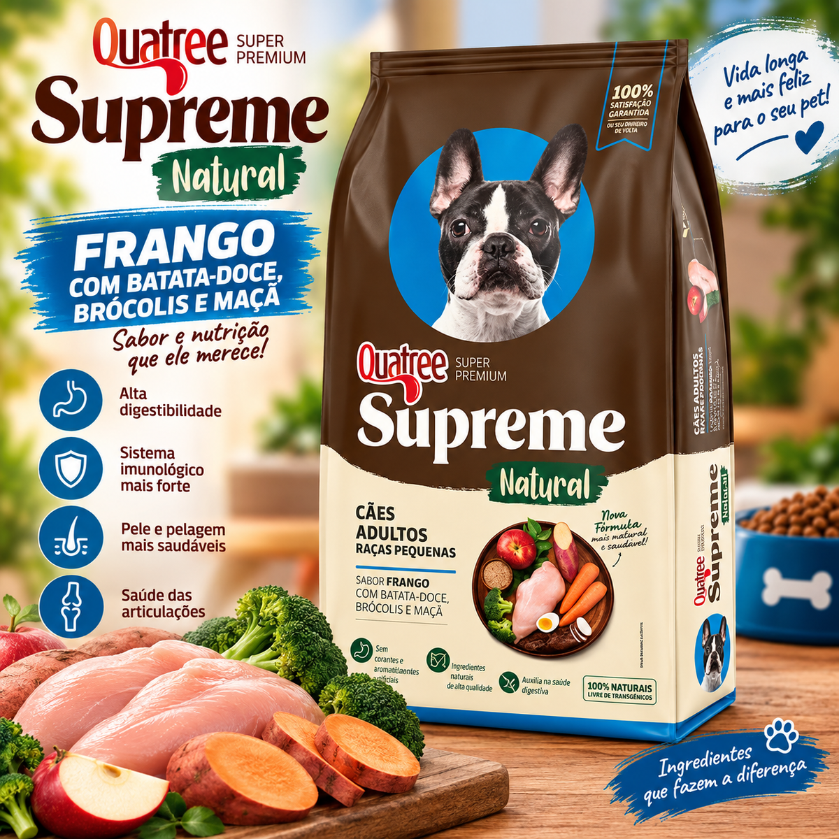 Ração Cachorros Adultos Quatree Supreme Raças Pequenas 10kg