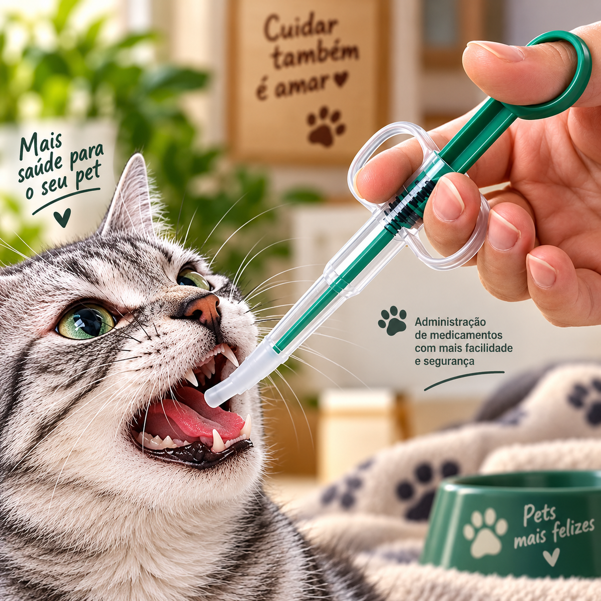 Seringa Aplicador de Remédio para Pet
