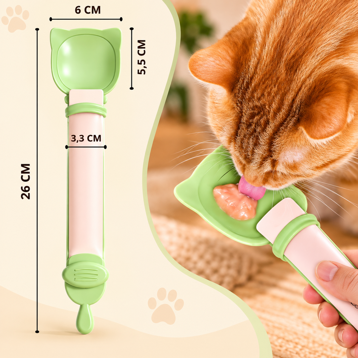 Colher Espremedora Sachê Gato Petisco Wanpy Churu