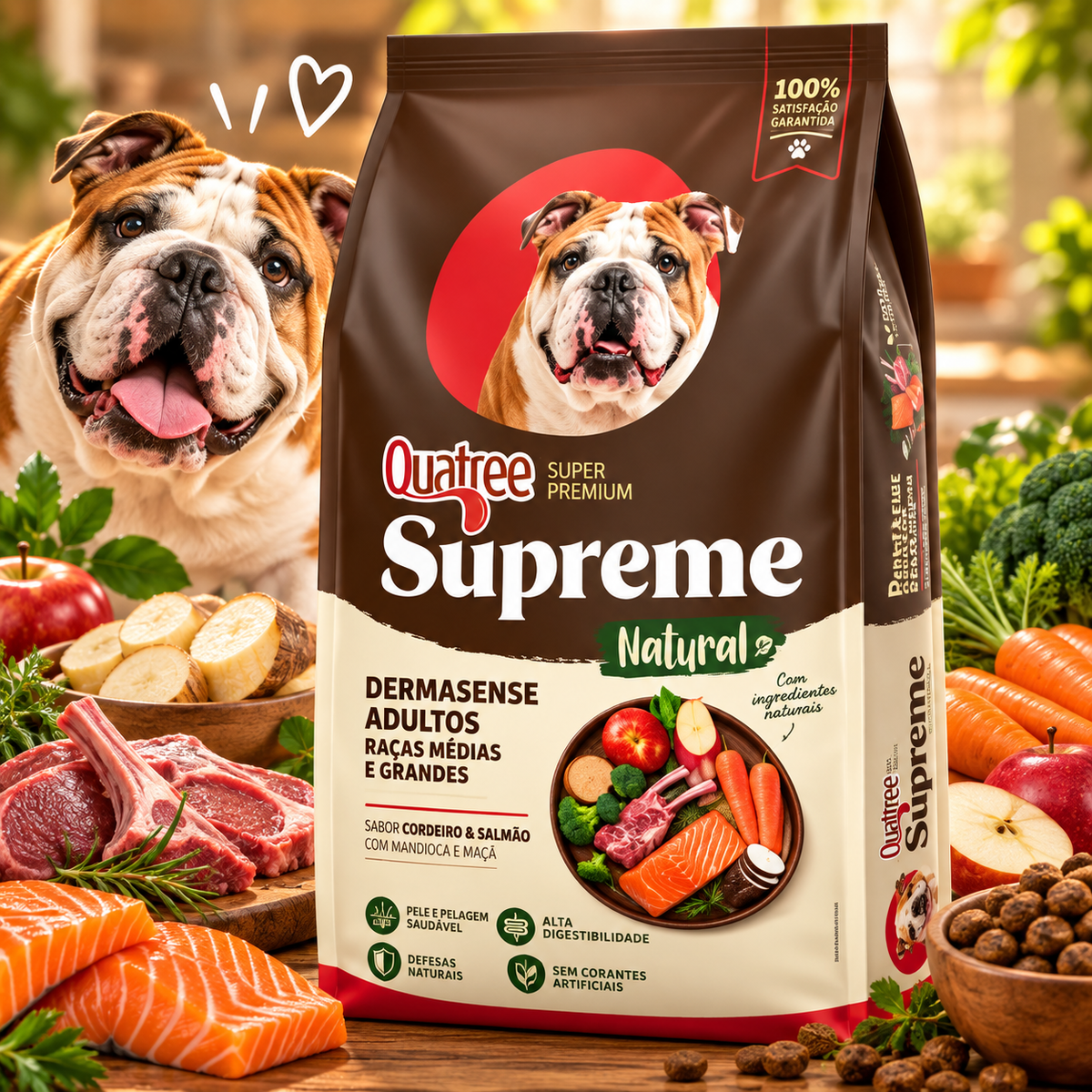 Ração Quatree Supreme Dermato para Cães Adultos  15kg