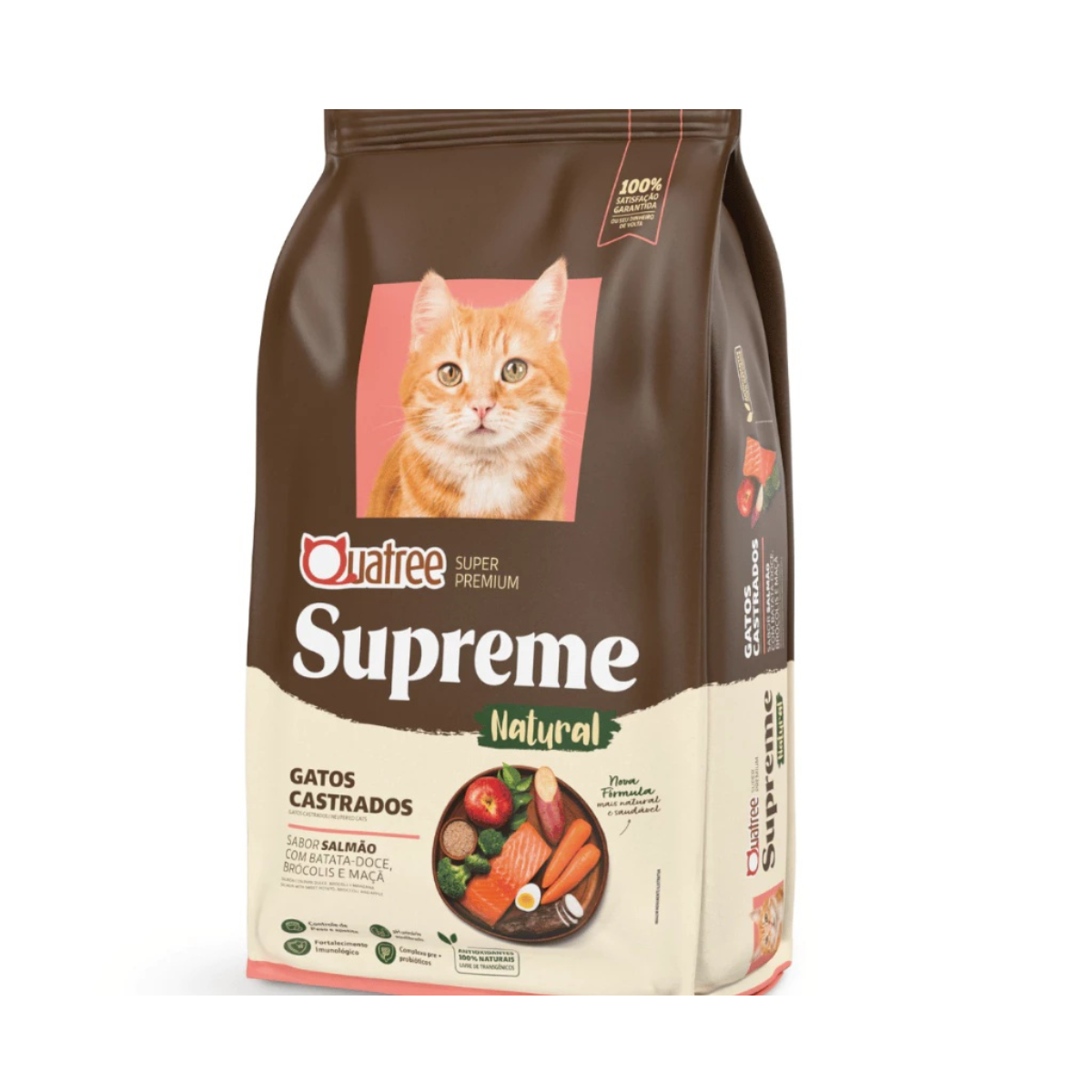 Ração Gatos Adultos Castrados Quatree Supreme Salmão 10kg