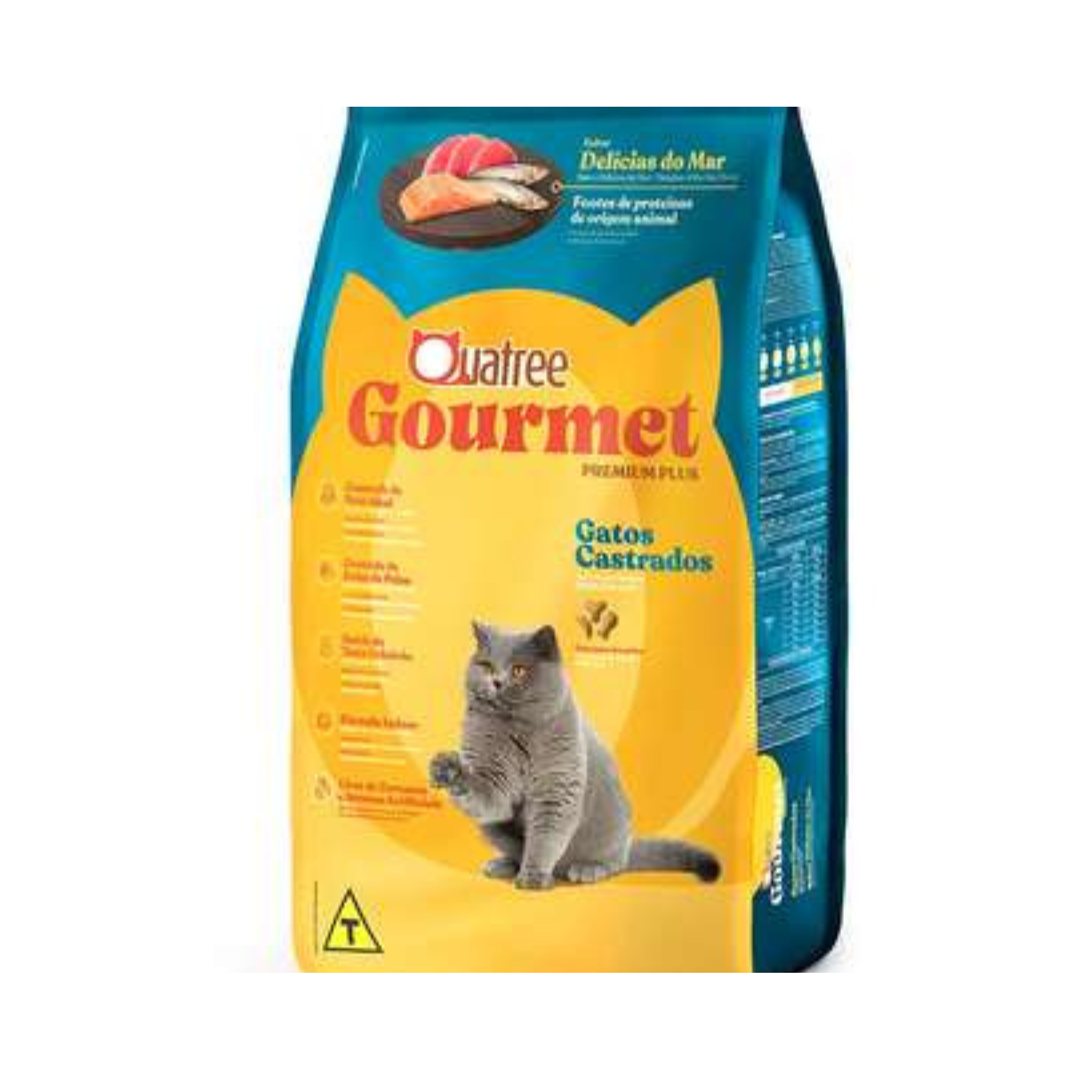 Ração Quatree Gourmet Gatos Castrados Delícias do Mar 10,1Kg