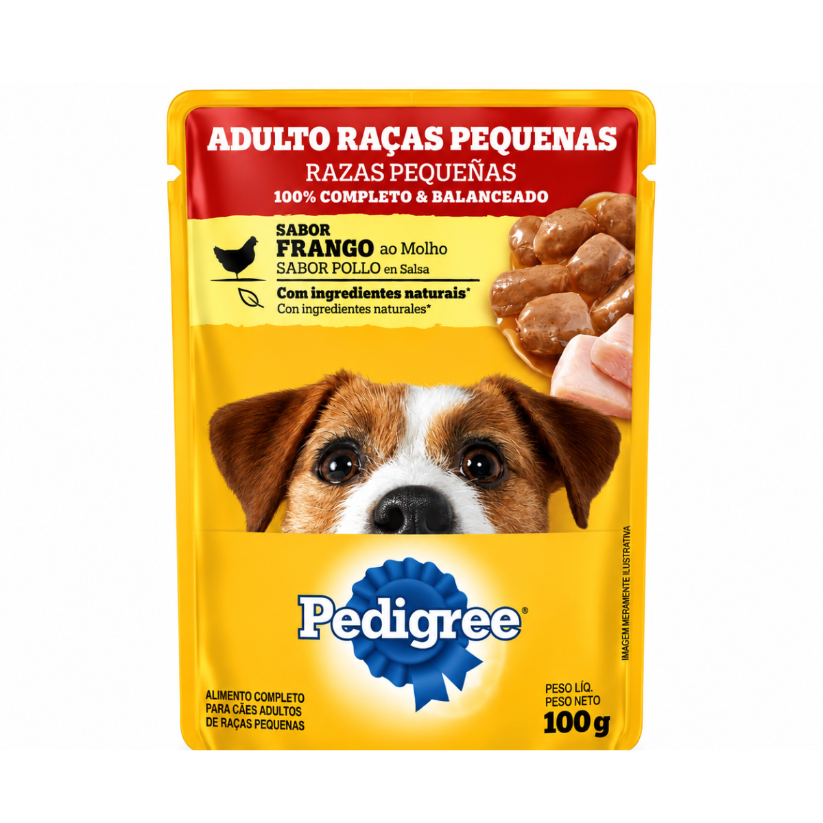 Sache Cachorro Pedigree Frango Raças Pequenas 100g