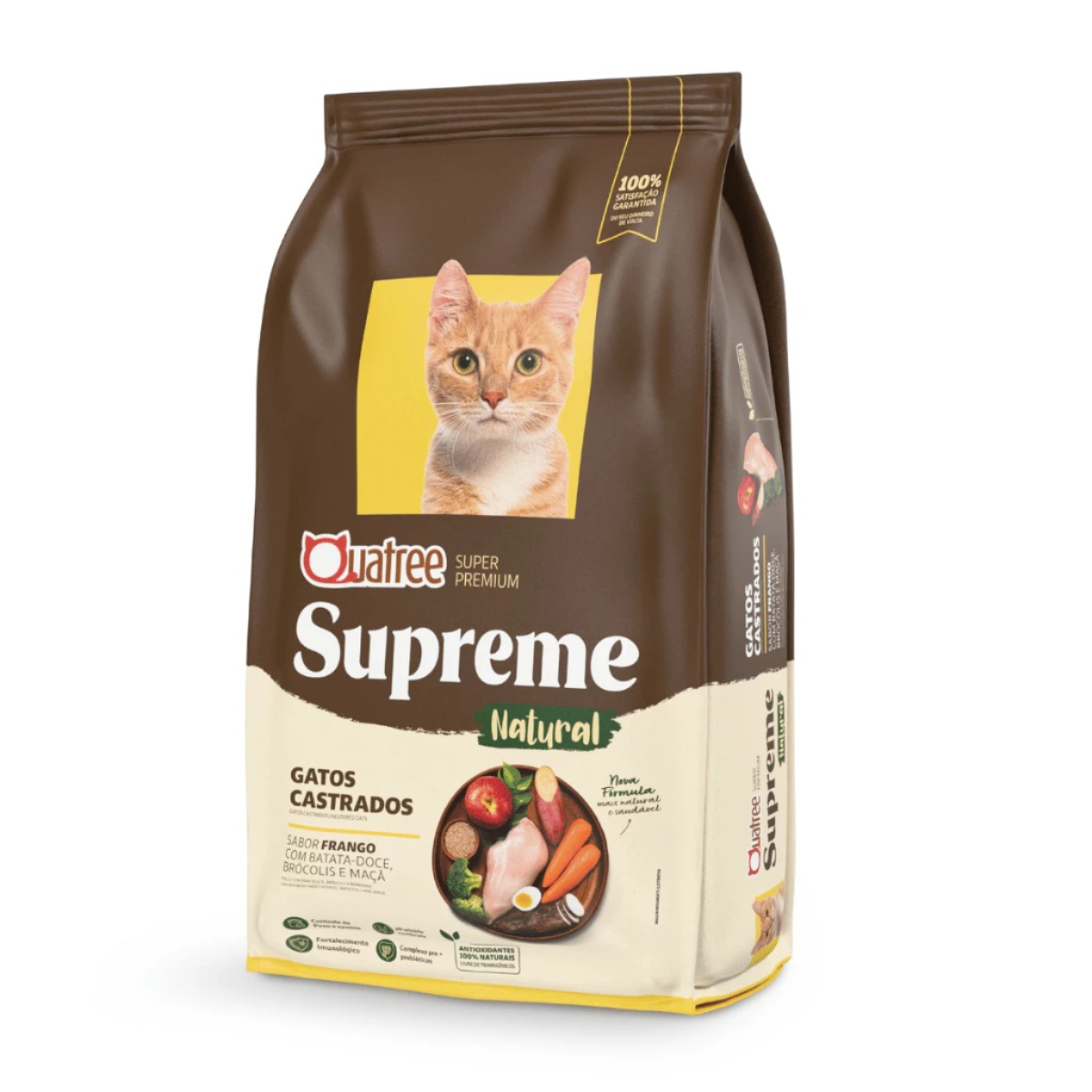 1kg Ração Gatos Adultos Castrados Quatree Supreme Frango
