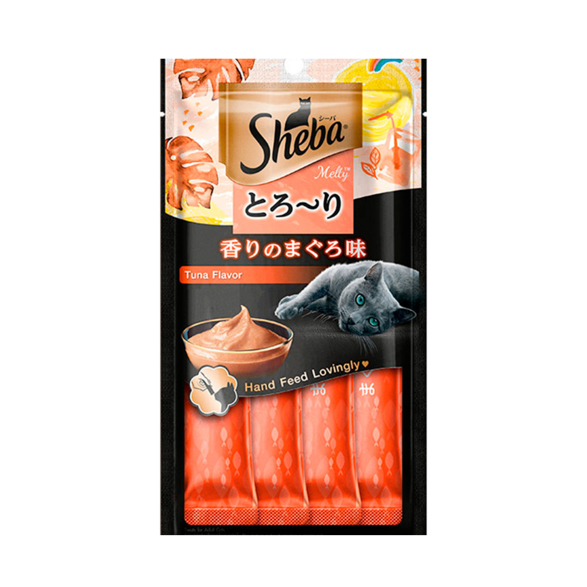 Petisco Sheba Cremoso Churu Para Gatos Sabor Atum 4 Unidades