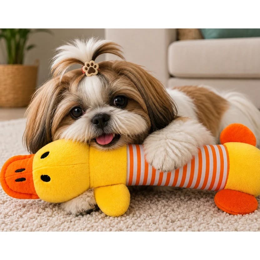 Brinquedo Bichinhos de Pelúcias Animais com Apito para Cachorro Gatos