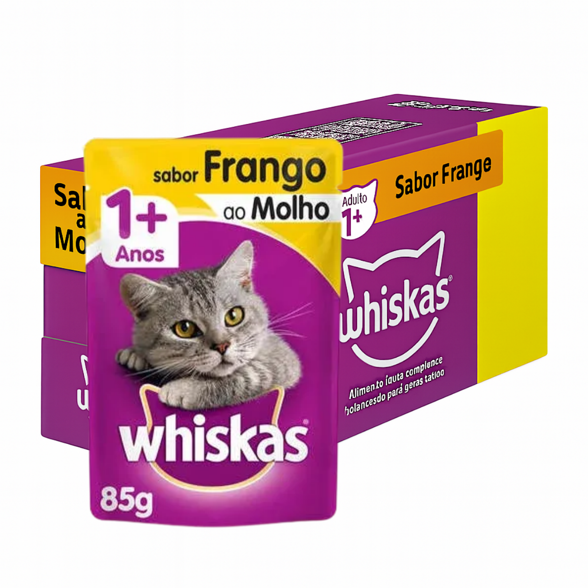 Kit 20und Whiskas Sache Para Gatos Frango Ao Molho 85g