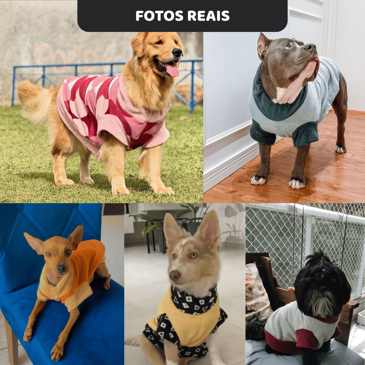 Roupinhas Inverno Para Cachorro Pet Pequeno Porte a Grande Porte Roupa 100% microfibra