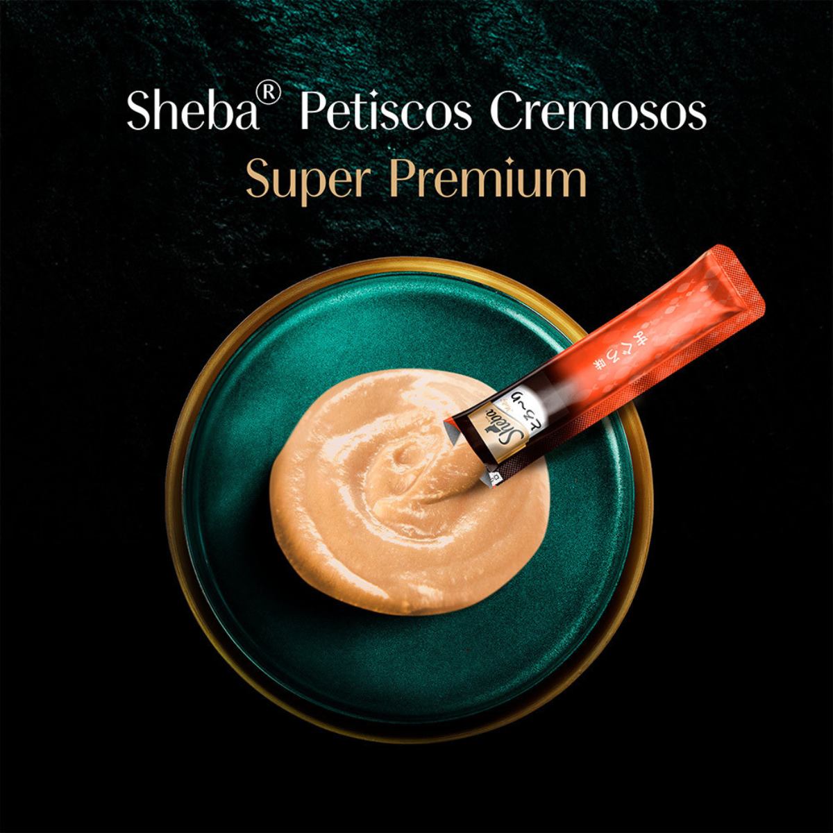 Petisco Sheba Cremoso Churu Para Gatos Sabor Frango e Peixe 4 Unidades