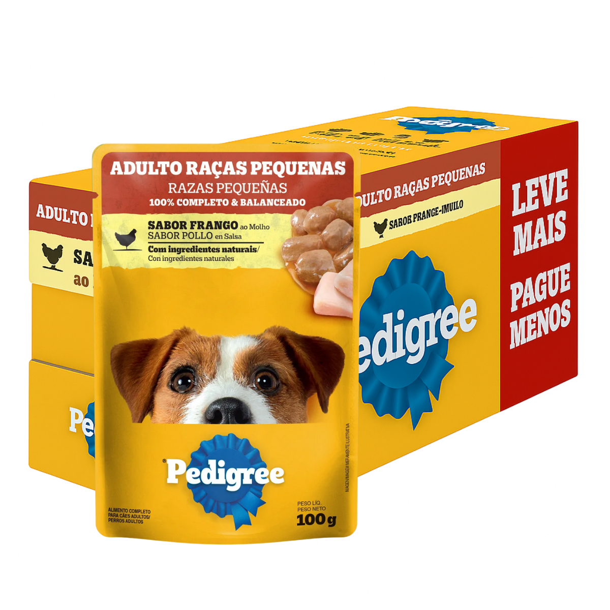 Kit 18und Sache Pedigree Frango Raças Pequenas 100g