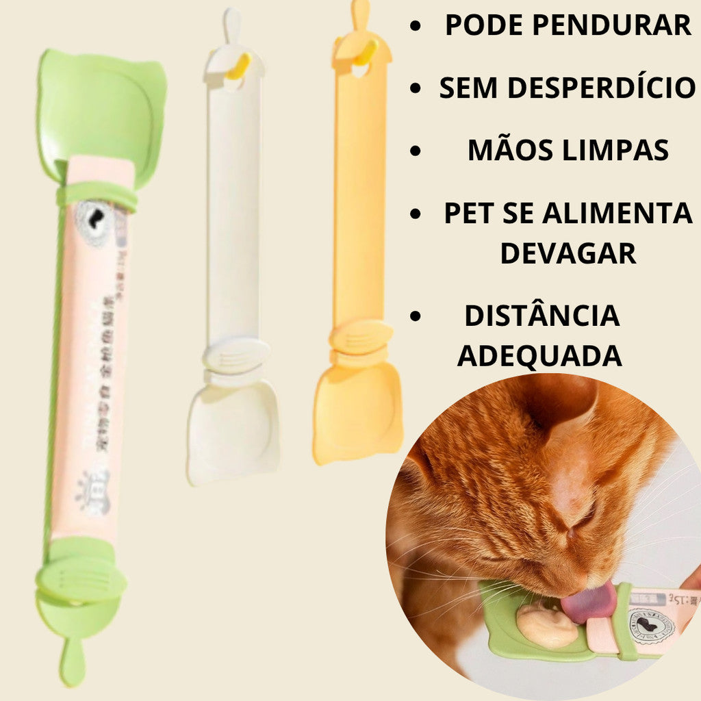 Colher Espremedora Sachê Gato Petisco Wanpy Churu