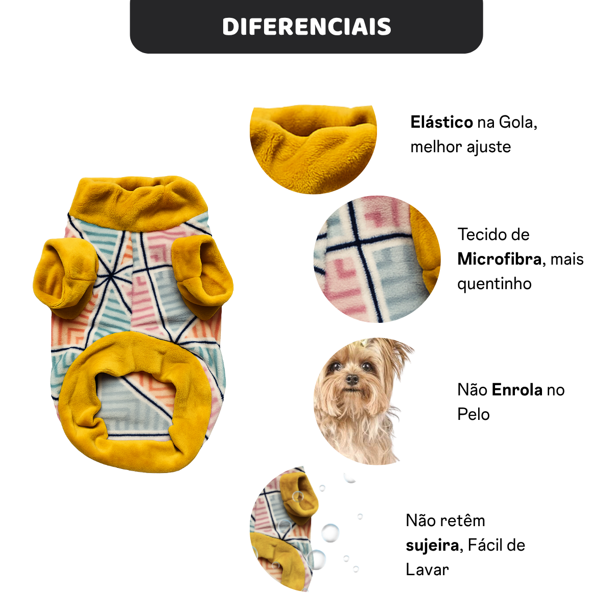 Roupinhas Inverno Para Cachorro Pet Pequeno Porte a Grande Porte Roupa 100% microfibra