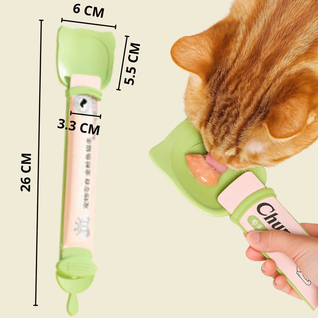 Colher Espremedora Sachê Gato Petisco Wanpy Churu