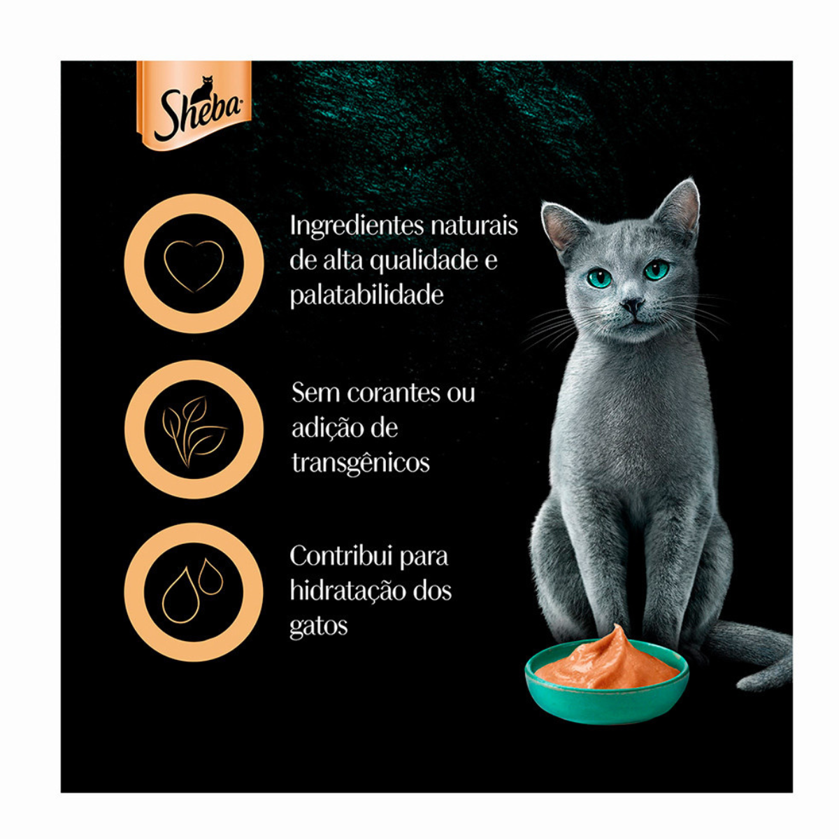 Petisco Sheba Cremoso Churu Para Gatos Sabor Atum 4 Unidades