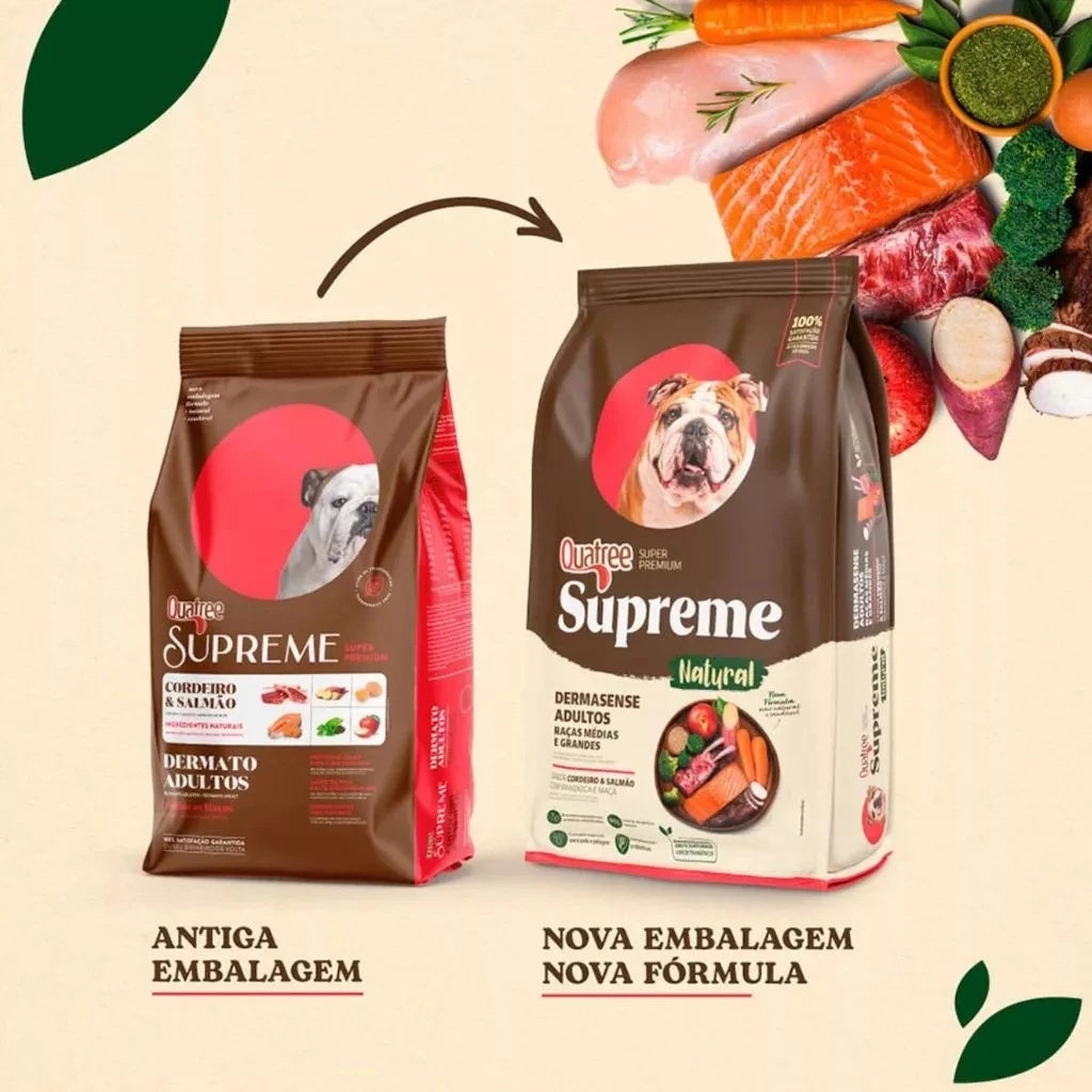 Ração Quatree Supreme Dermato para Cães Adultos  15kg